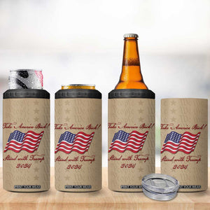 Trump 2024 4 in 1 Can Cooler Tumbler Take America Back Stand With Trump TB09 Print Your Wear