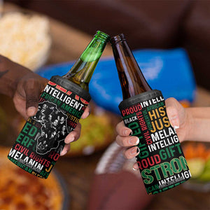 Black History Leaders 4 in 1 Can Cooler Tumbler MLK Malcolm X Obama Nelson Civil Rights Leaders Melanin African Pride TB09 Print Your Wear