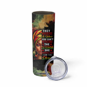 Black Women Skinny Tumbler Confident Strong She Is Me Gift For Her TB09 Print Your Wear