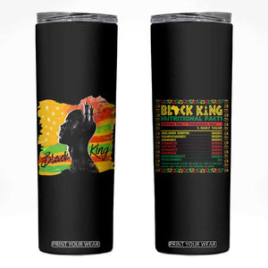 Black King Skinny Tumbler African American Man Pride Gift for Him TB09 Black Print Your Wear