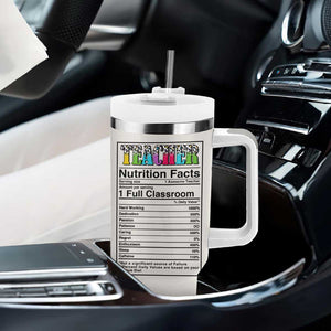 Teacher Tumbler With Handle It Takes A Big Heart To Shape Little Minds TB09 Print Your Wear