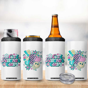 Cool Teacher Club Retro Groovy 4 in 1 Can Cooler Tumbler TB09 Print Your Wear