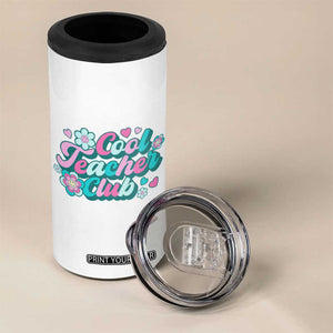Cool Teacher Club Retro Groovy 4 in 1 Can Cooler Tumbler TB09 Print Your Wear