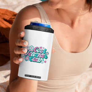 Cool Teacher Club Retro Groovy 4 in 1 Can Cooler Tumbler TB09 Print Your Wear
