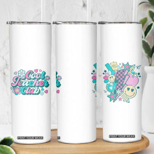 Cool Teacher Club Retro Groovy Skinny Tumbler TB09 Print Your Wear