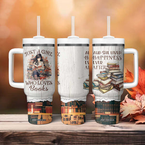 Book Lover Tumbler With Handle Just A Girl Who Loves Books TB09 Print Your Wear