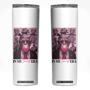 Trump Girl Era Skinny Tumbler Pink Trump Bubble Gum TB09 White Print Your Wear