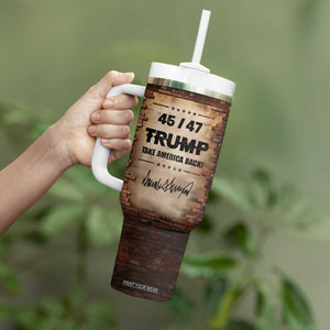 Trump 45 47 Tumbler With Handle Take America Back Vintage TB09 Print Your Wear