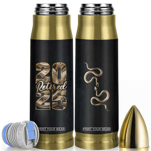 Year Of The Snake 2025 Bullet Tumbler Aesthetic Gold Snake Lucky TB09 Black Print Your Wear