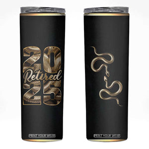 Year Of The Snake 2025 Skinny Tumbler Aesthetic Gold Snake Lucky TB09 Black Print Your Wear