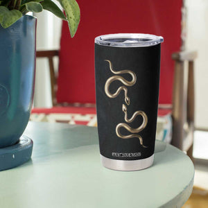 Year Of The Snake 2025 Tumbler Cup Aesthetic Gold Snake Lucky TB09 Print Your Wear