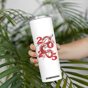 Year Of The Snake 2025 Skinny Tumbler Lu Fu Shou Chinese New Year Snake Cherry Blossom TB09 Print Your Wear