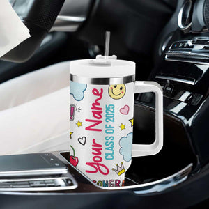 Personalized Graduation Gifts Tumbler With Handle Custom Name Cute Seniors Class Of 2025 TB09 Print Your Wear