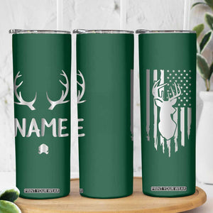 Personalized Hunting Skinny Tumbler Custom Name Reindeer Season Christmas TB09 Print Your Wear