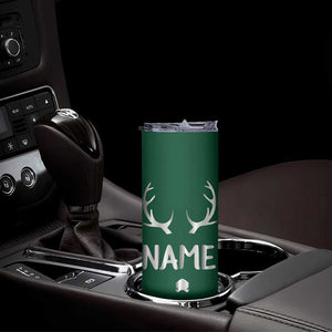 Personalized Hunting Skinny Tumbler Custom Name Reindeer Season Christmas TB09 Print Your Wear