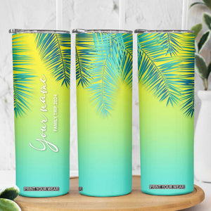 Personalized Beach Trip Vacation Skinny Tumbler Custom Name Family Trip 2024 TB09 Print Your Wear