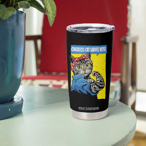 Childless Cat Ladies Vote Tumbler Cup Rosie The Riveter Kamala Supporter TB09 Print Your Wear
