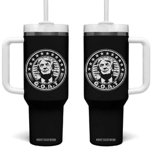 G.O.A.T Trump Supporter Election 2024 Tumbler With Handle TB09 One Size: 40 oz Black Print Your Wear