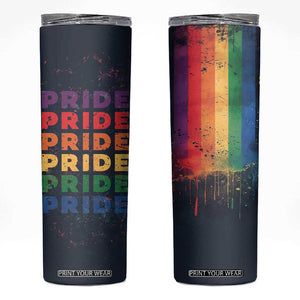 Rainbow LGBT Pride Skinny Tumbler TB09 Navy Print Your Wear