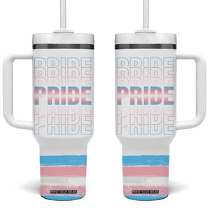 Bisexual Pride Tumbler With Handle LGBTQ Bi Flag TB09 One Size: 40 oz White Print Your Wear