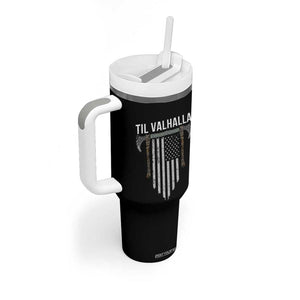 Viking Tumbler With Handle Til Valhalla American Axe Flag Norse Mythology TB09 Print Your Wear