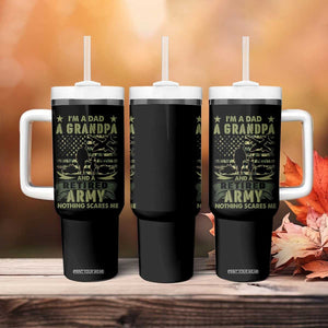 Retirement Tumbler With Handle I'm A Dad A Grandpa And A Retired Army Nothing Scares Me TB09 Print Your Wear