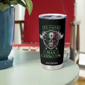 Mexican Dad Tumbler Cup El Papa Mas Chingon Mexico Father's Day TB09 Print Your Wear