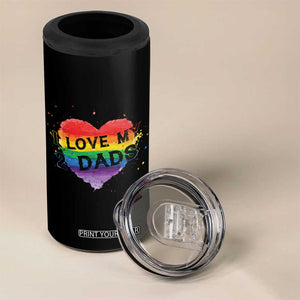 Father's Day LGBT Pride 4 in 1 Can Cooler Tumbler I Love My Two Dads TB09 Print Your Wear