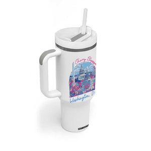 Washington DC Lover Cherry Blossom Tumbler With Handle TB09 Print Your Wear
