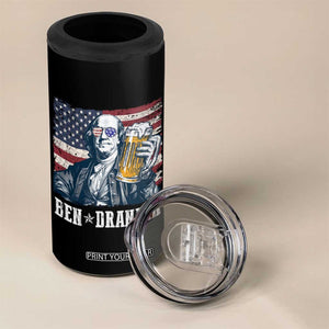 Funny 4th Of July Drinking 4 in 1 Can Cooler Tumbler Ben Drankin Benjamin Franklin Patriotic Party TB09 Print Your Wear