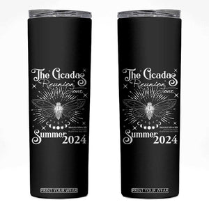 The Cicada Reunion U.S Tour 2024 Skinny Tumbler Broods XIII & XIX Cicadas Concert Fest TB09 Black Print Your Wear