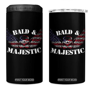 American Eagle Bald And Majestic 4 in 1 Can Cooler Tumbler TB09 One Size: 16 oz Black Print Your Wear