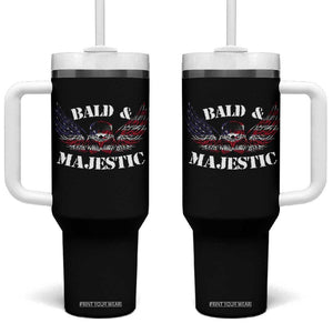 American Eagle Bald And Majestic Tumbler With Handle TB09 One Size: 40 oz Black Print Your Wear