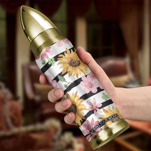 Christian Bullet Tumbler Be Still And Know Sunflower Aesthetic TB09 Print Your Wear