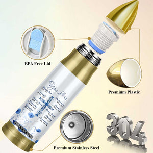 Christian Gifts Bullet Tumbler You Are Enough Inspirational Flower Christ Cross TB09 Print Your Wear