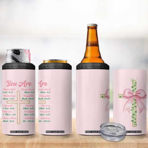 Christian Gifts 4 in 1 Can Cooler Tumbler You Are Enough Inspirational Coquette Christ Cross TB09 Print Your Wear