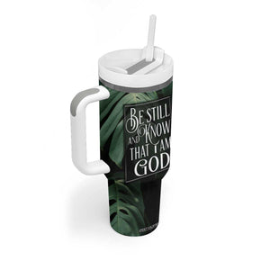 Christian Tumbler With Handle Be Still And Know That I Am God Aesthetic TB09 Print Your Wear