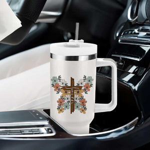 Christian Gifts Tumbler With Handle God Say You Are Inspirational Flower Butterfly Christ Cross TB09 Print Your Wear