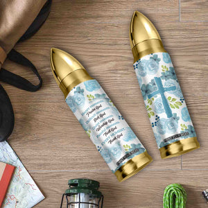 Christian Bullet Tumbler Thank God Faith Flower Christ Cross TB09 Print Your Wear