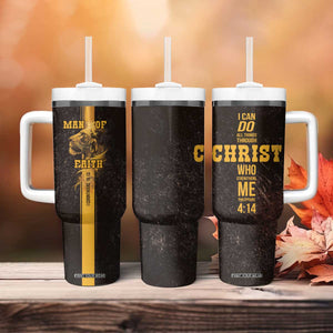 Christian Gifts For Men Tumbler With Handle Man Of Faith I Can Do All Things Through Christ TB09 Print Your Wear
