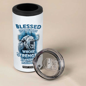 Christian Gifts For Men 4 in 1 Can Cooler Tumbler Bible Emergency Numbers Lion Christ Cross TB09 Print Your Wear