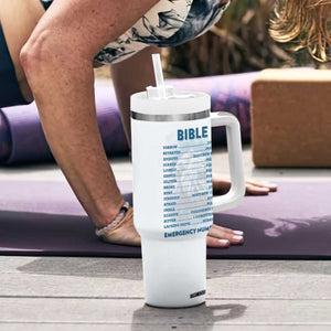 Christian Gifts For Men Tumbler With Handle Bible Emergency Numbers Lion Christ Cross TB09 Print Your Wear