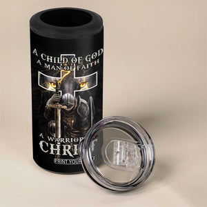 Christian Gifts For Men 4 in 1 Can Cooler Tumbler A Child of God Man of Faith Warrior of Chirst TB09 Print Your Wear