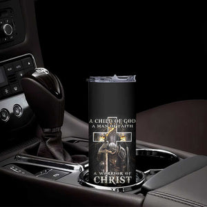 Christian Gifts For Men Skinny Tumbler A Child of God Man of Faith Warrior of Chirst TB09 Print Your Wear