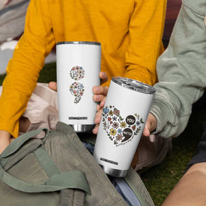 Suicide Prevention Awareness Tumbler Cup You Matter Semicolon Flowers TB09 Print Your Wear