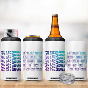 Suicide Prevention Awareness 4 in 1 Can Cooler Tumbler Teal Purple You Are Enough TB09 Print Your Wear