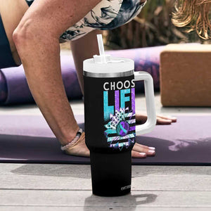 Suicide Prevention Tumbler With Handle Choose Life Sunflower American Flag TB09 Print Your Wear