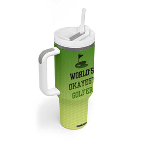 Gifts for Golf Player Tumbler With Handle World's Okayest Golfer TB09 Print Your Wear