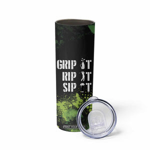 Personalized Funny Golf Player Skinny Tumbler Custom Name Grip It Rip It Sip It Beer Drinking TB09 Print Your Wear