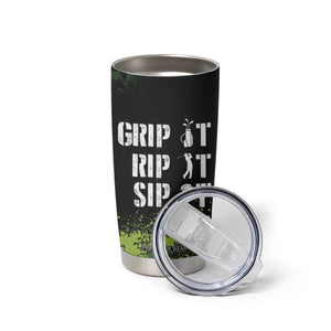 Personalized Funny Golf Player Tumbler Cup Custom Name Grip It Rip It Sip It Beer Drinking TB09 Print Your Wear